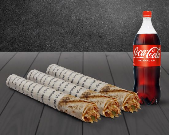 Üçlü Tavuk 45cm Maxi Dürüm Menü