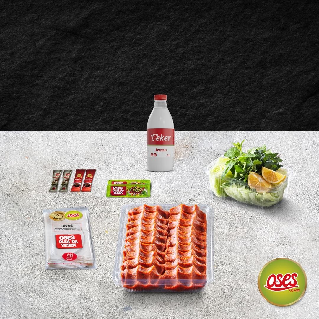 Çiğ Köfte (600 gr.) & Litrelik İçecek Menü