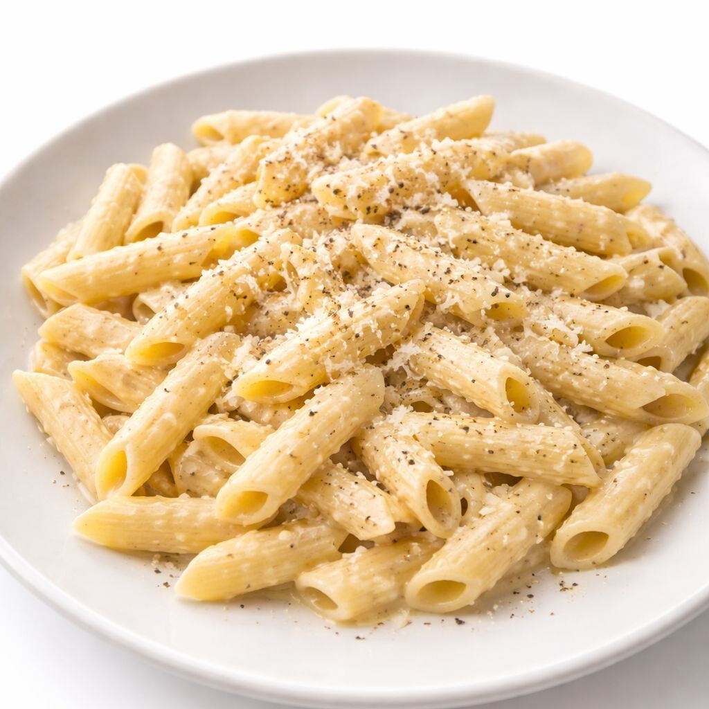 Köri Soslu Vejetaryen Penne Alfredo