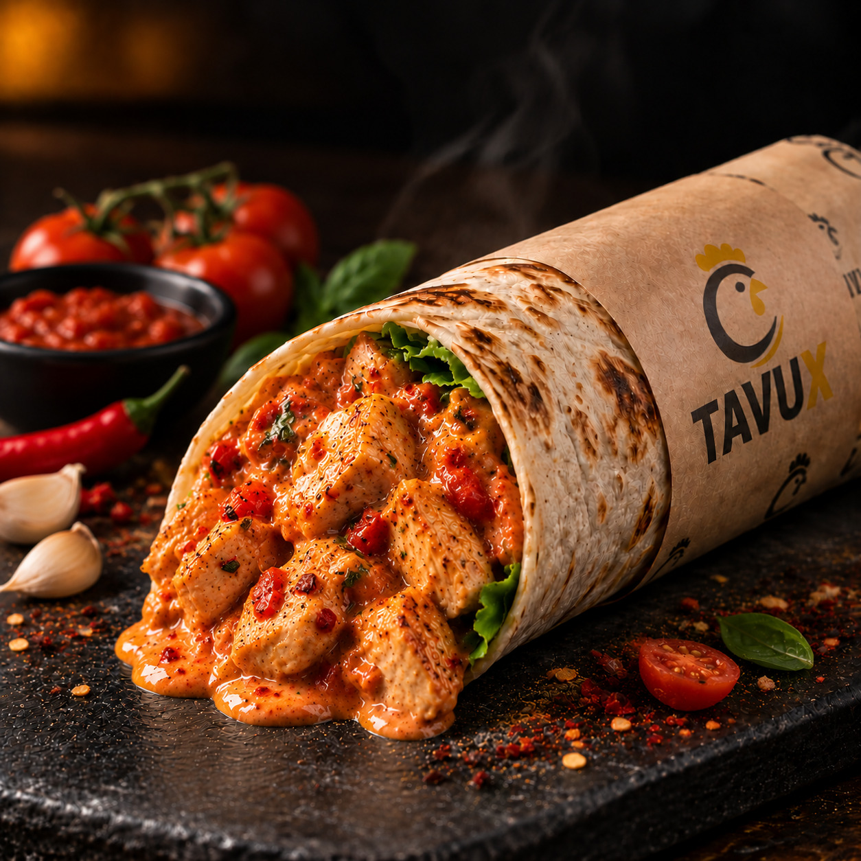 Arrabiata Soslu Tavuk Dürüm
