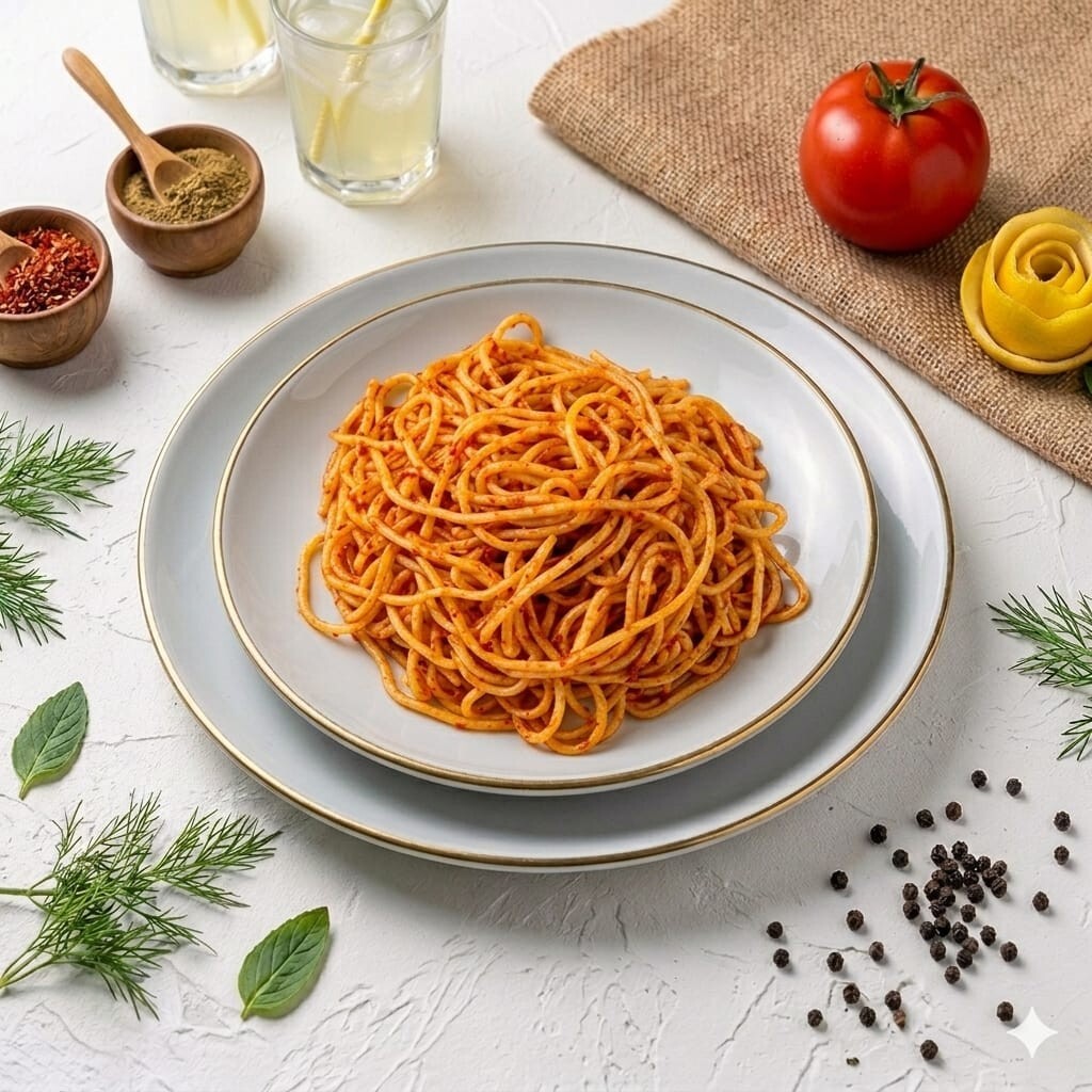 Salçalı Spagetti Makarna
