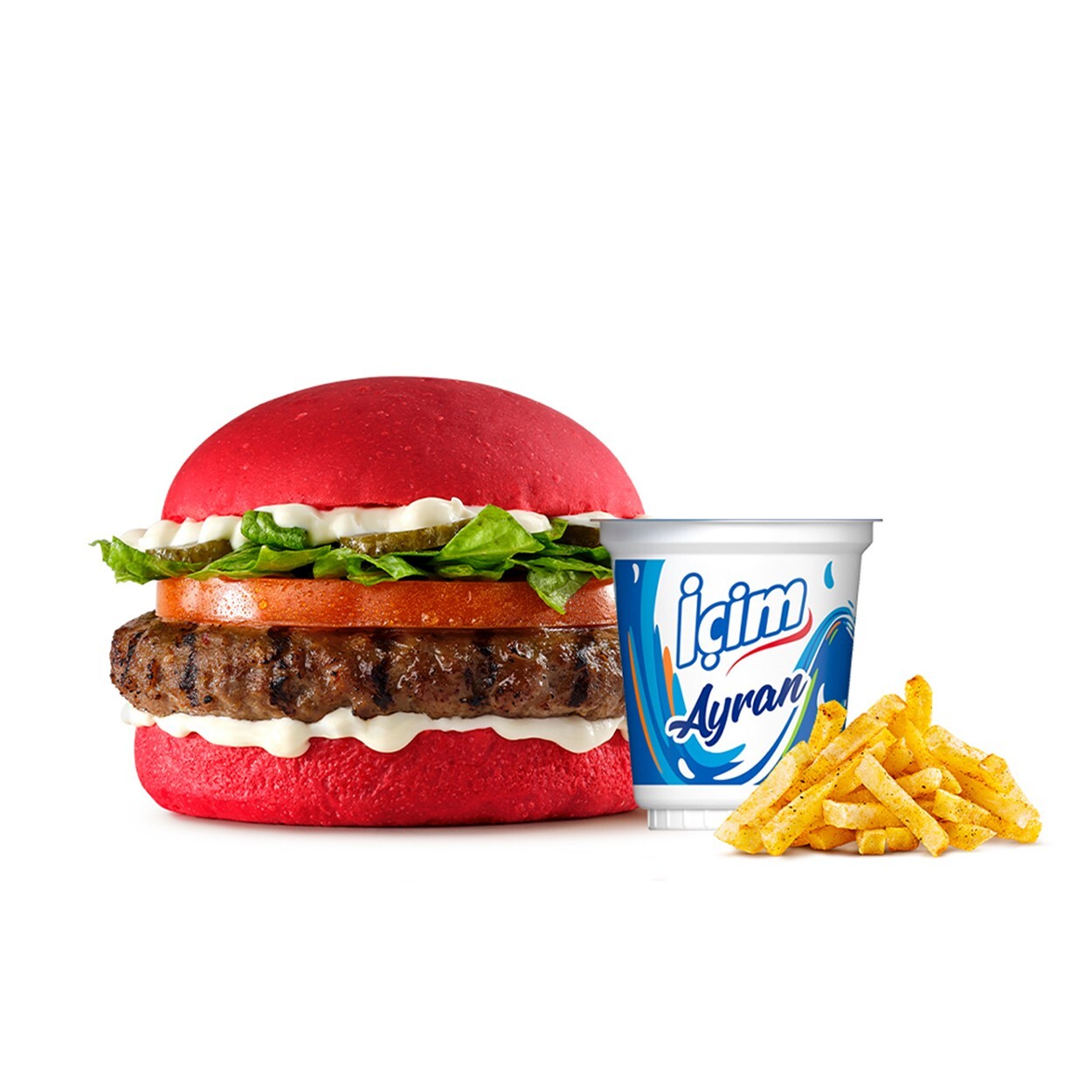 Kids Red Burger Menü (Sürpriz Oyuncak Hediyeli)