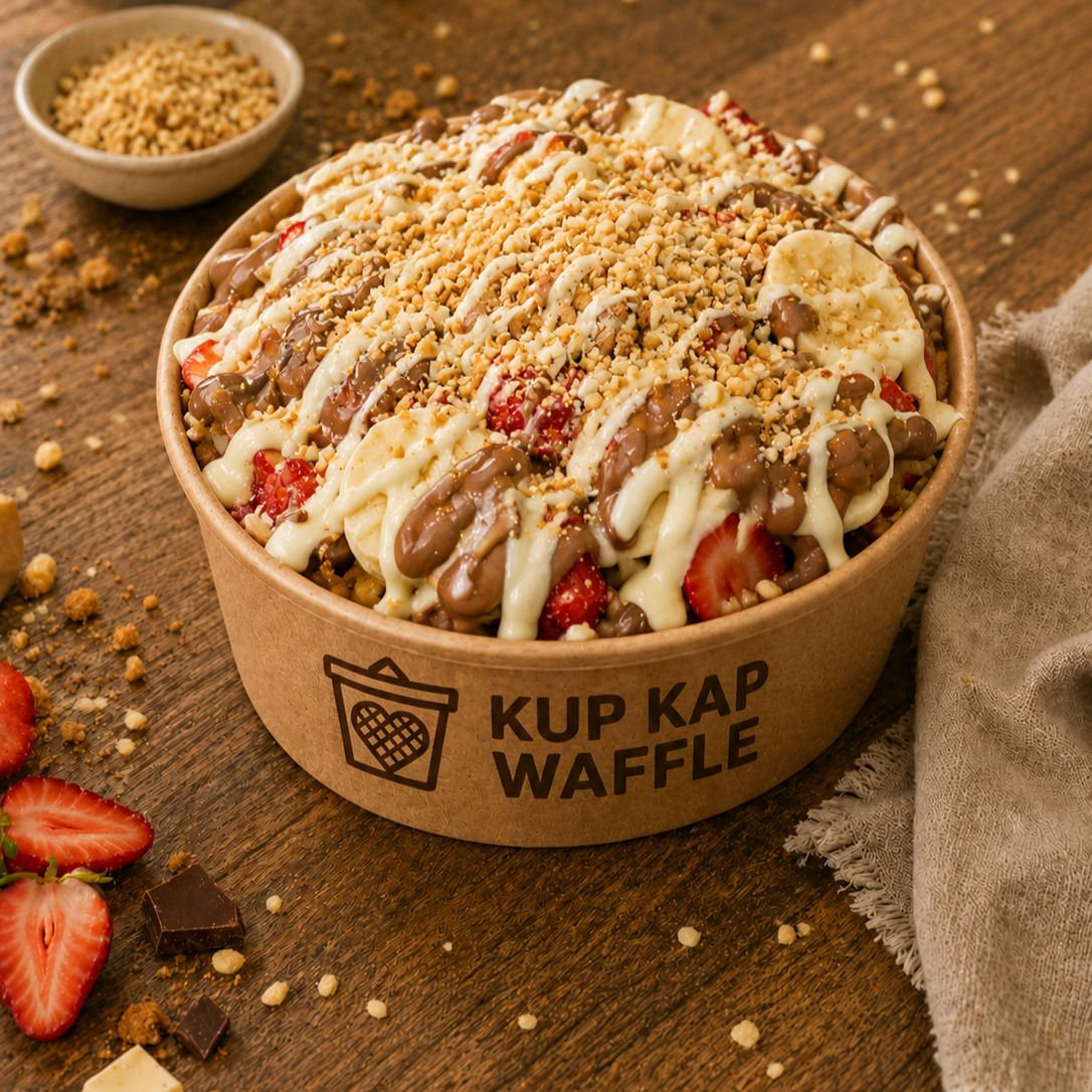 Sütlü Çikolata Soslu Kup Kap Waffle