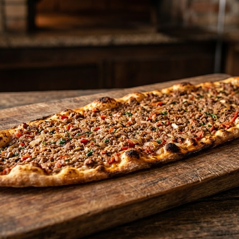 Kıymalı Pide salata ile
