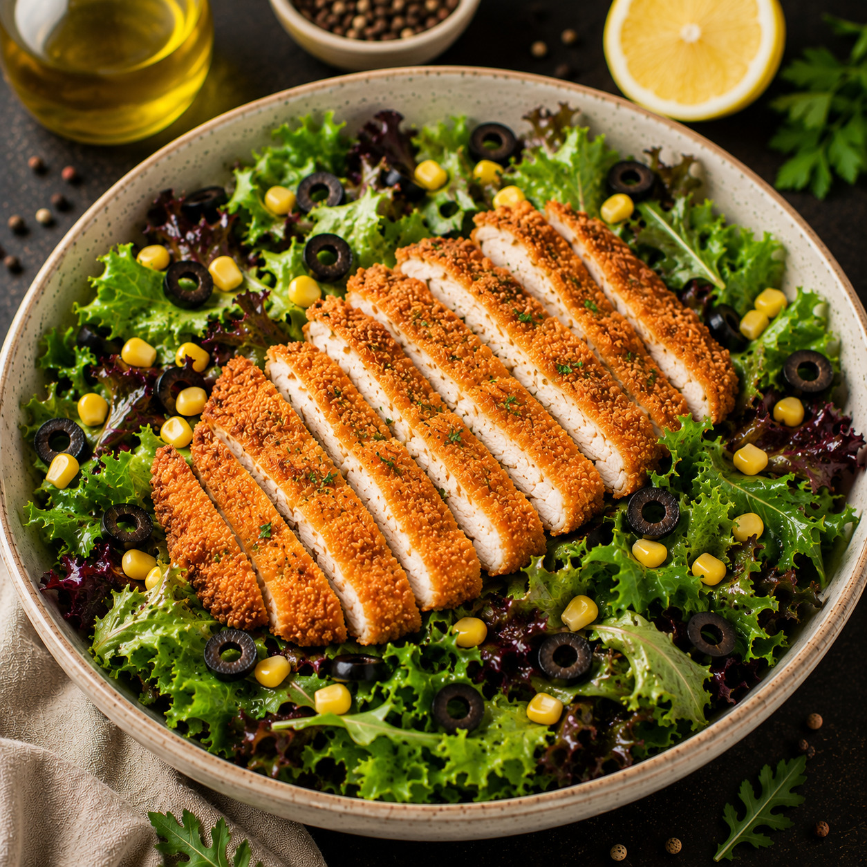 Tavuk Schnitzel Salata (500gr)