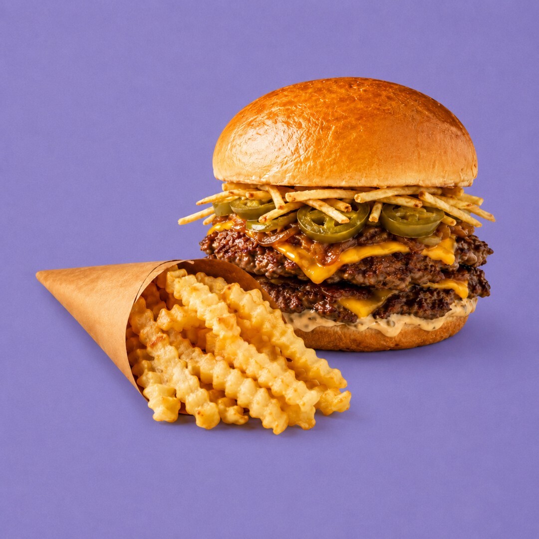 Jalapeno Smash Burger & Patates Kızartması