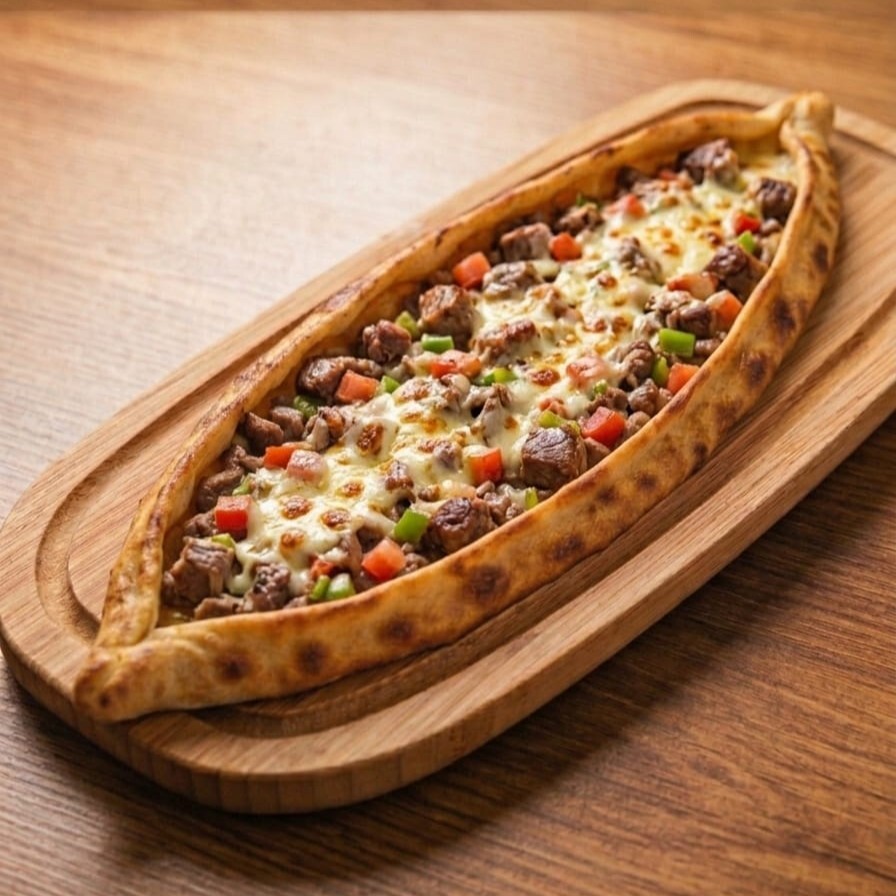 Kuşbaşılı & Kaşarlı Cantık Pide