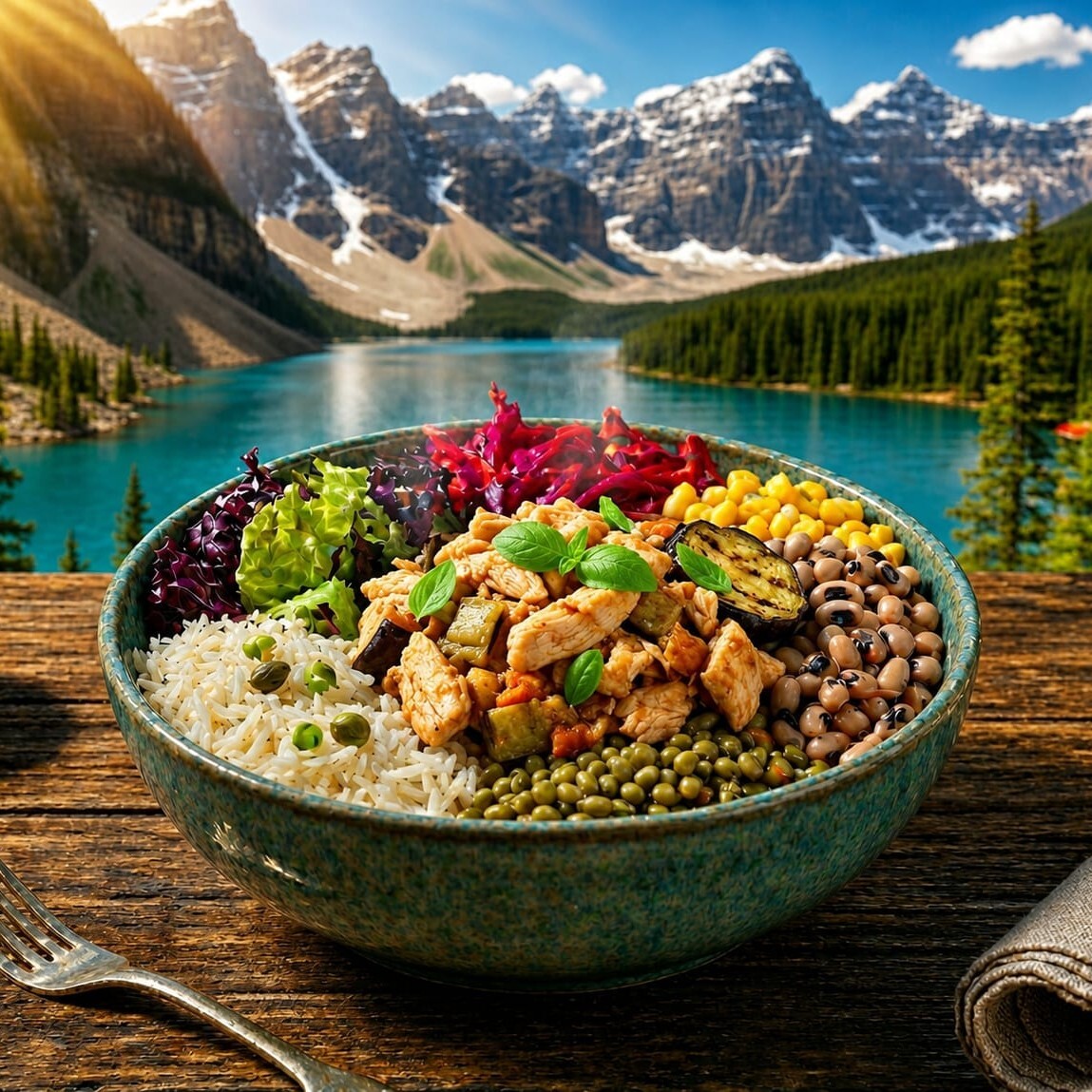 Köz Patlıcanlı Tavuk Bowl