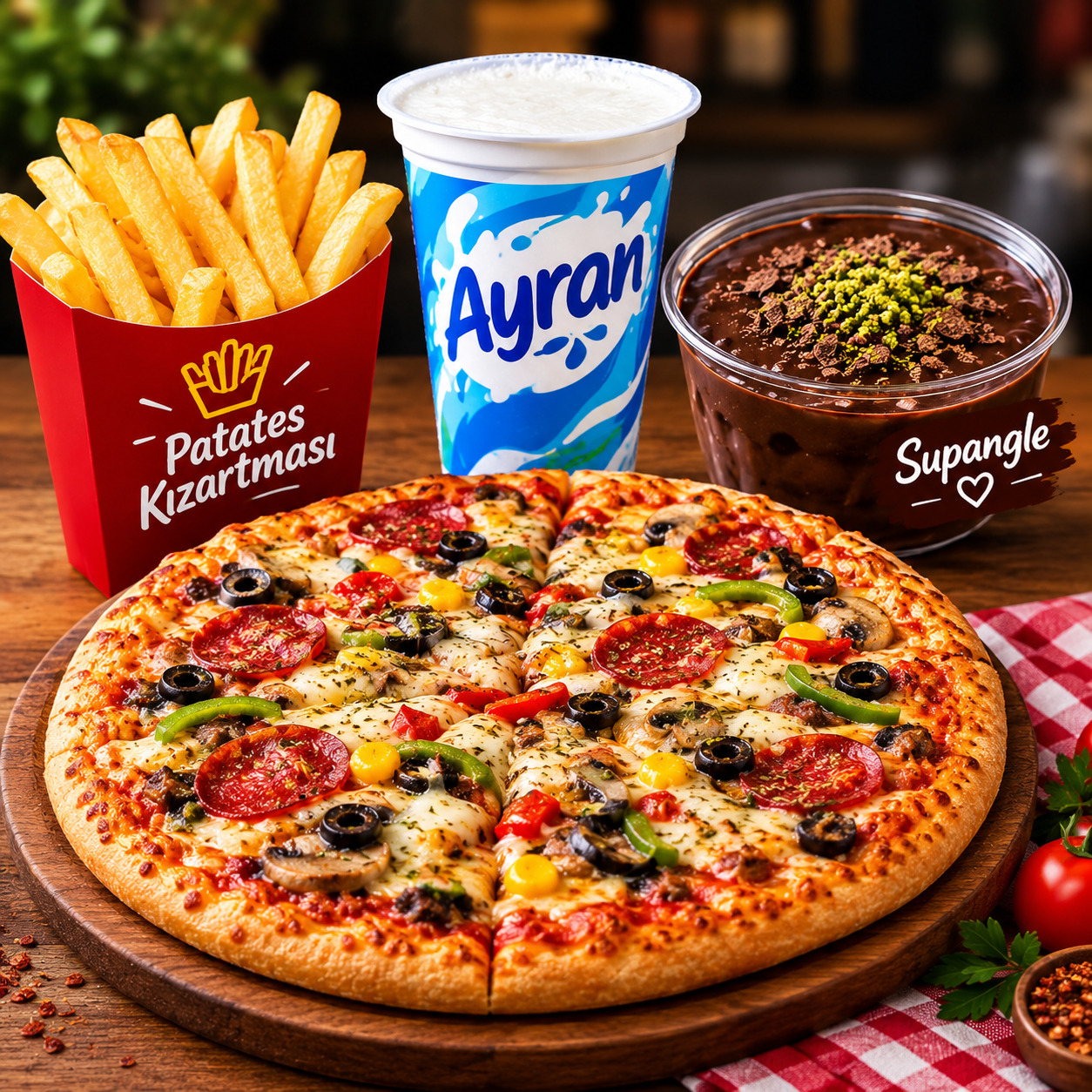 Mantarlı Pizza Menü