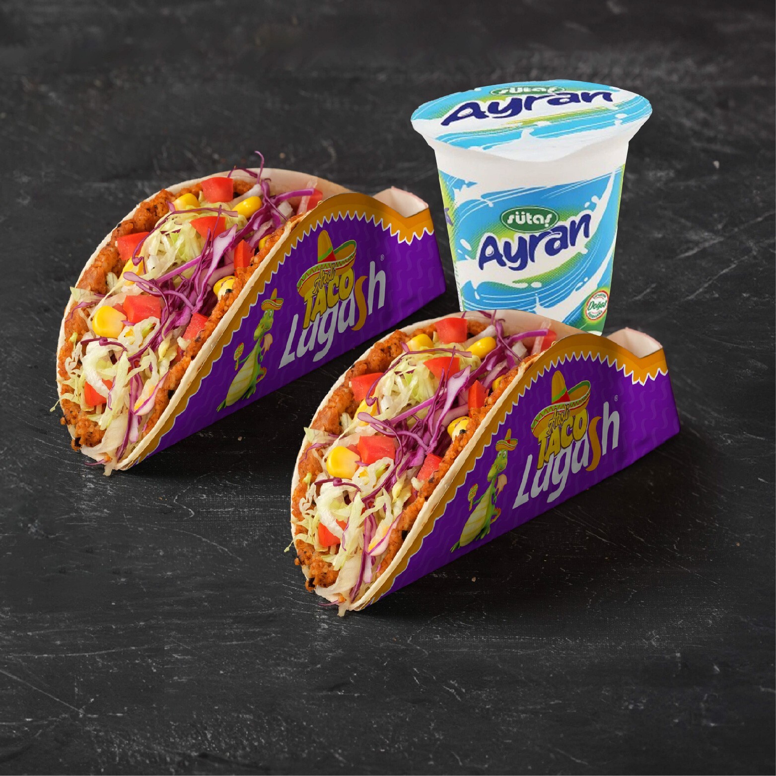 Ateşli Taco (İkili) Çiğ Köfte Menü