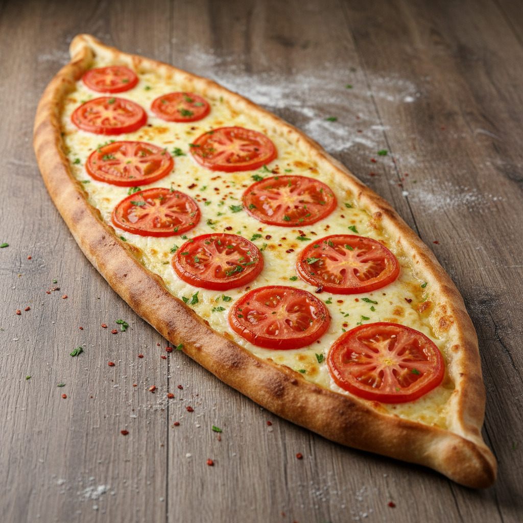 Kaşarlı Domatesli Pide