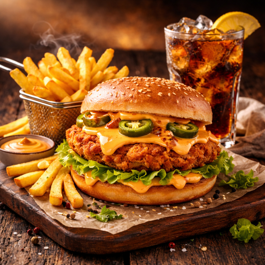 Mexican Tavuk Burger Menü