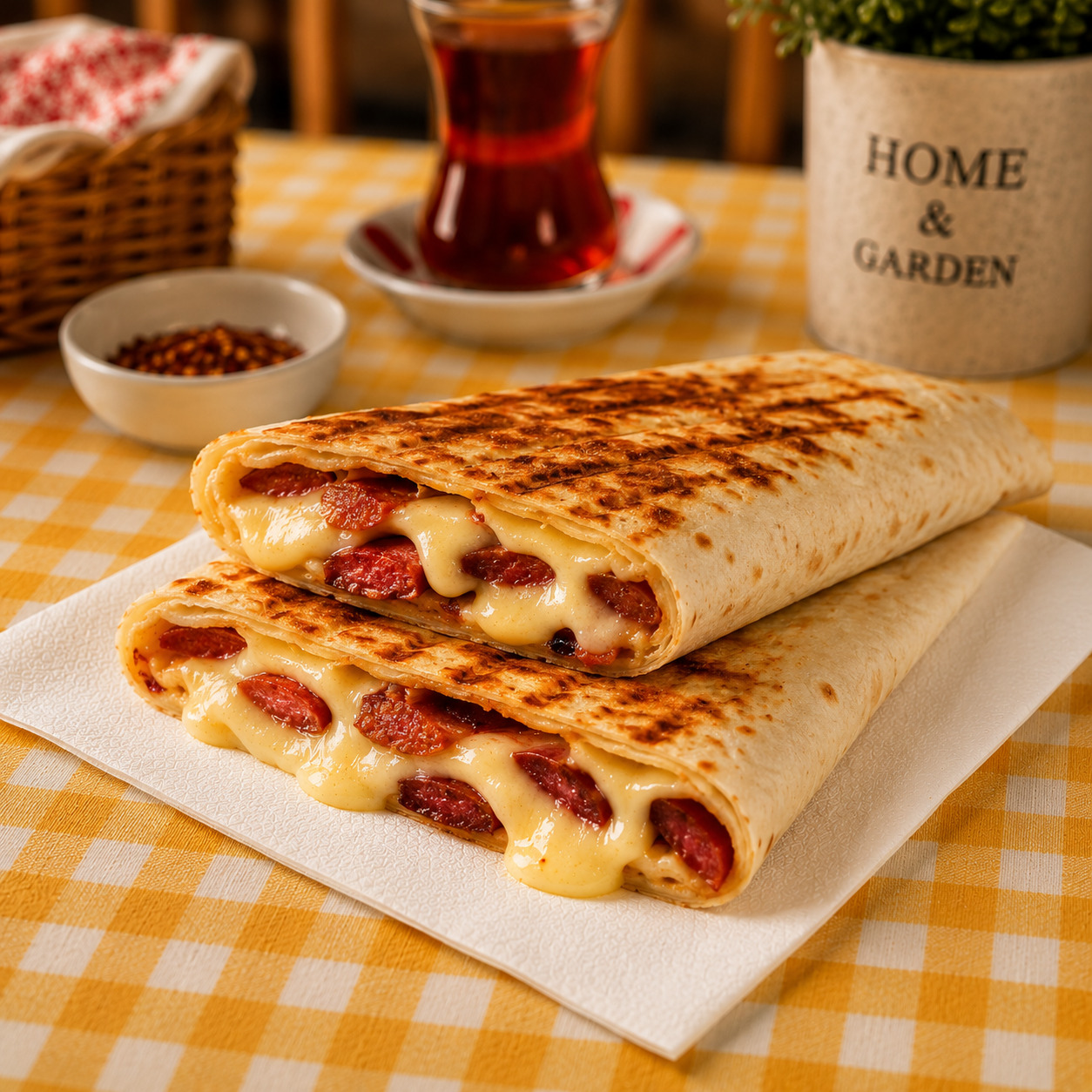 Sucuklu Dürüm Tost