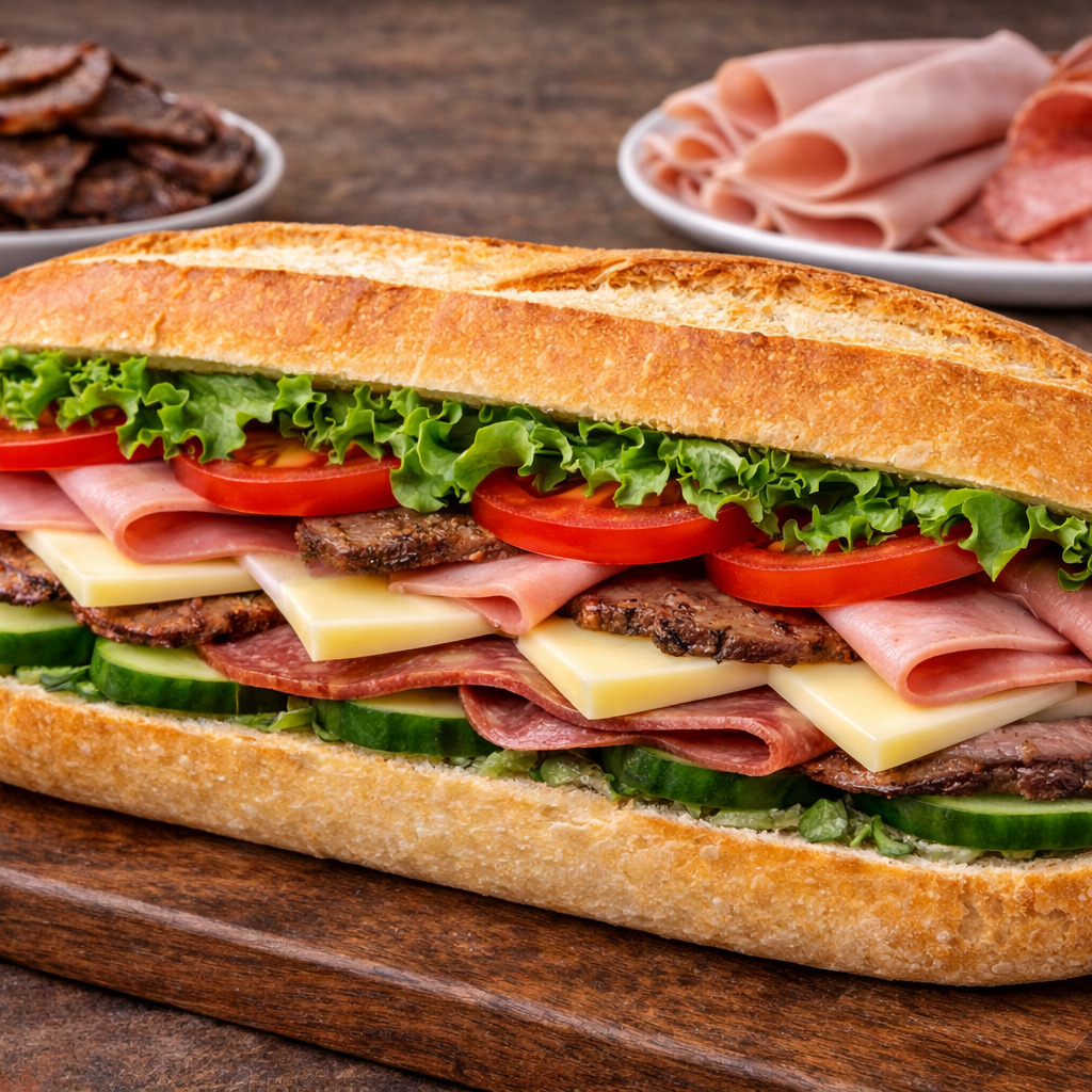 Üç Etli Sandwich