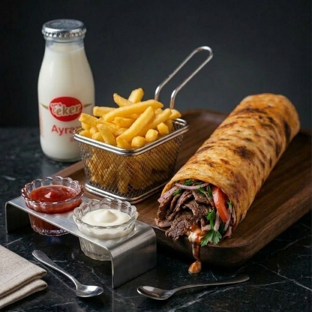 Zurna Et Döner Dürüm Ayranlı Menü ( 150 Gr )