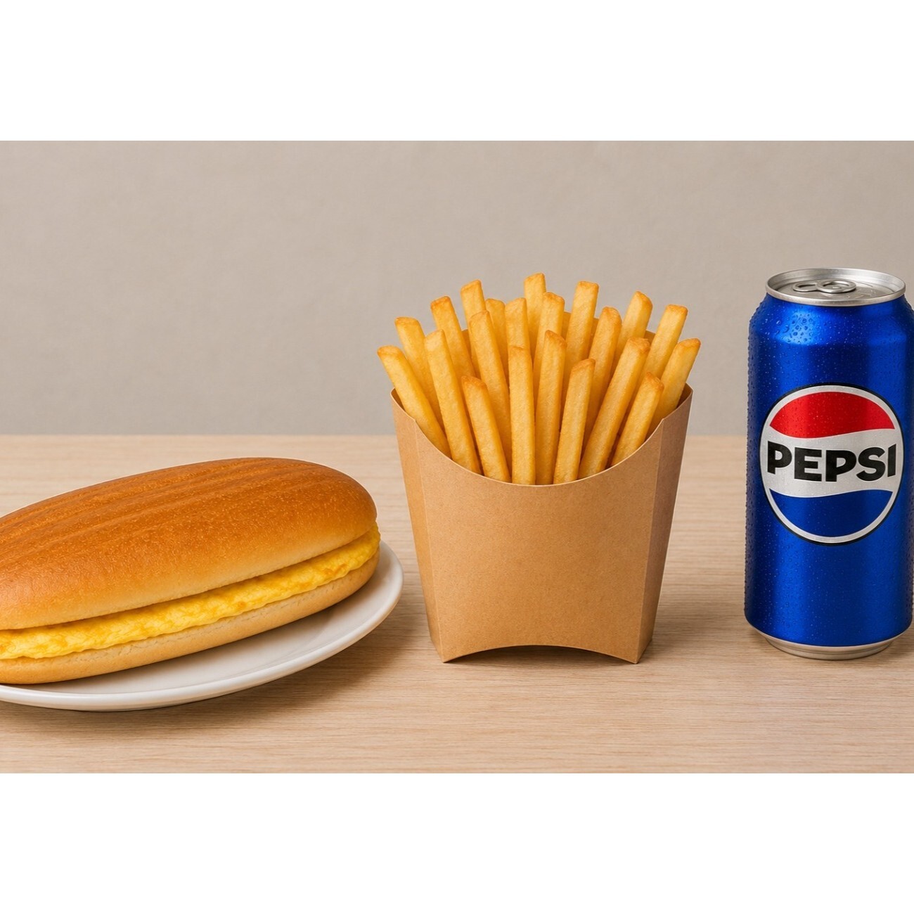 Tam Ekmek Yumurtalı Pepsi Menü
