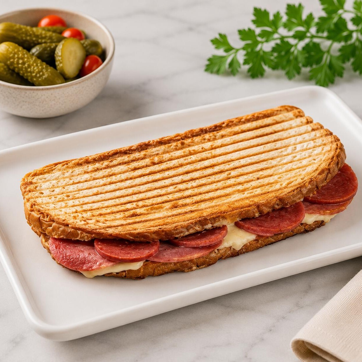 Sucuk - Salam - Kaşarlı Tost
