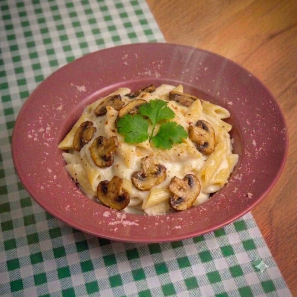 Mantarlı Kremalı Penne Makarna