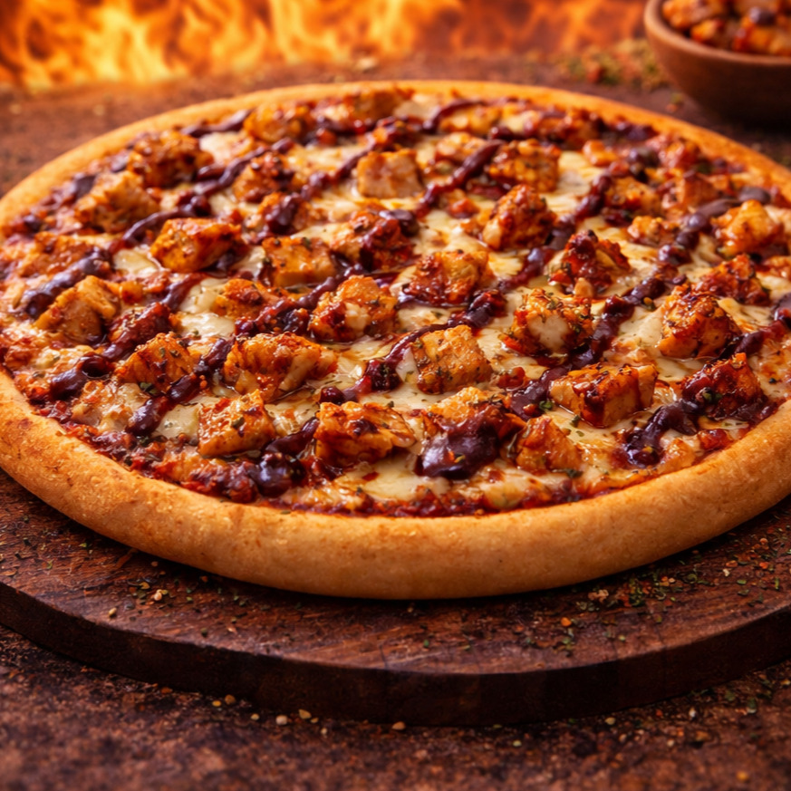Tavuklu Barbekü Pizza (Orta Boy)