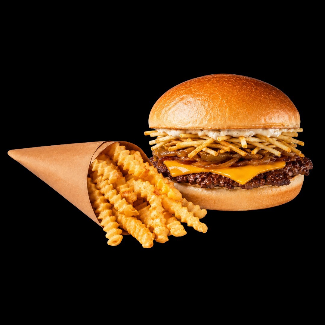 Single Trüflü Smash Burger & Patates Kızartması
