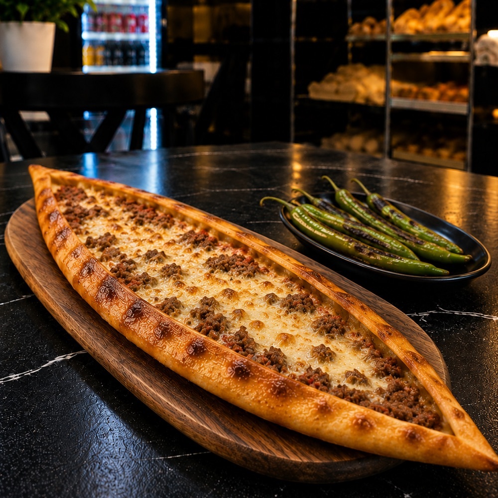 🤌40 cm boyunda Özel Kavurmalı Kaşarlı pide