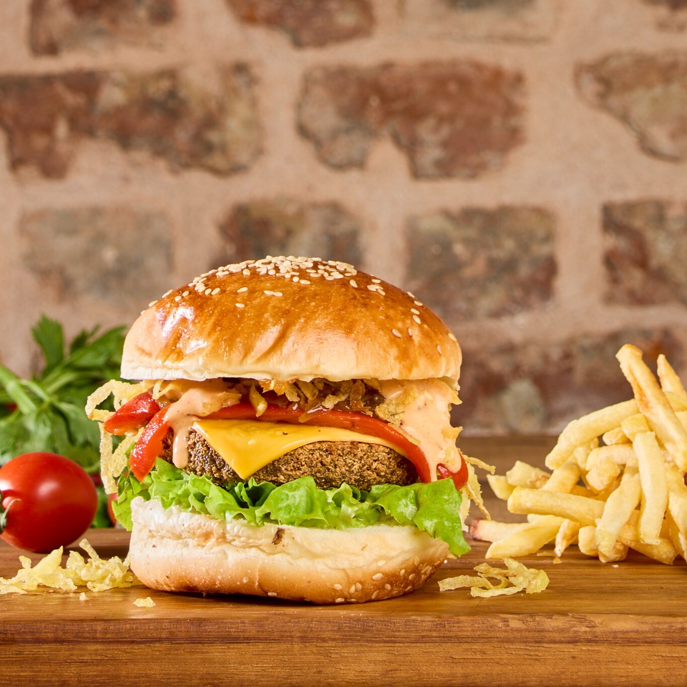 Vejetaryen Moon Falafel Burger