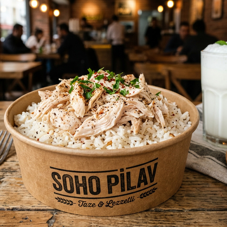 Soho Pilav Tavuklu +Salatası +170ml Ayran +popcorn Hediyeli