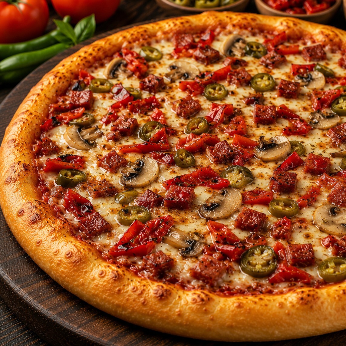 Acılı chef Pizza (Orta Boy)