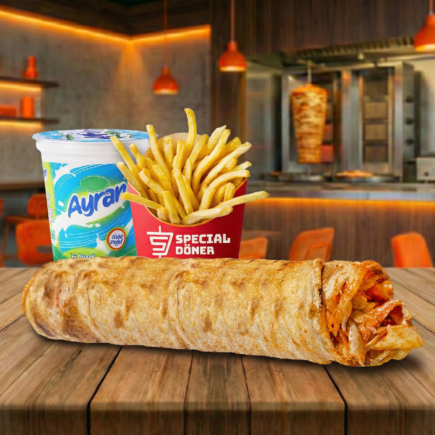 Zurna Tavuk Döner Dürüm Menü