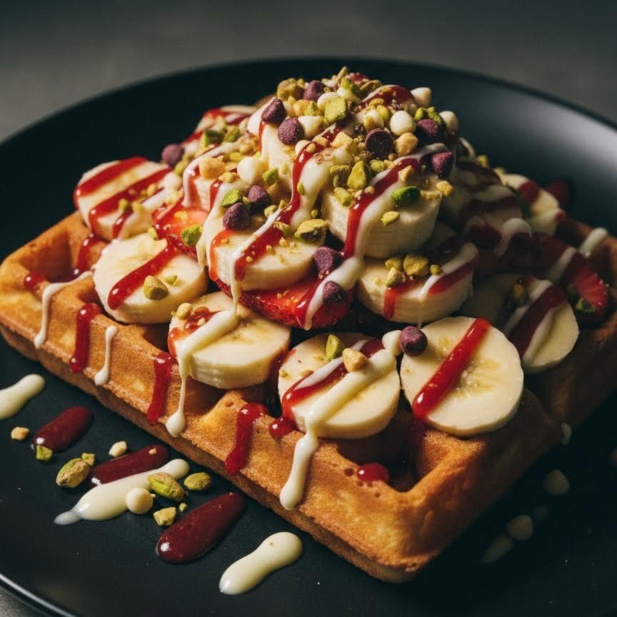 Beyaz Çikolata Çilek Waffle