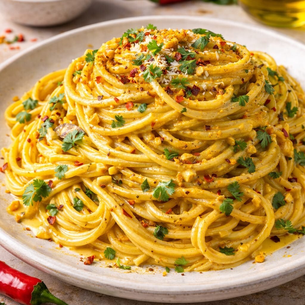 Kremalı Körili Spagetti