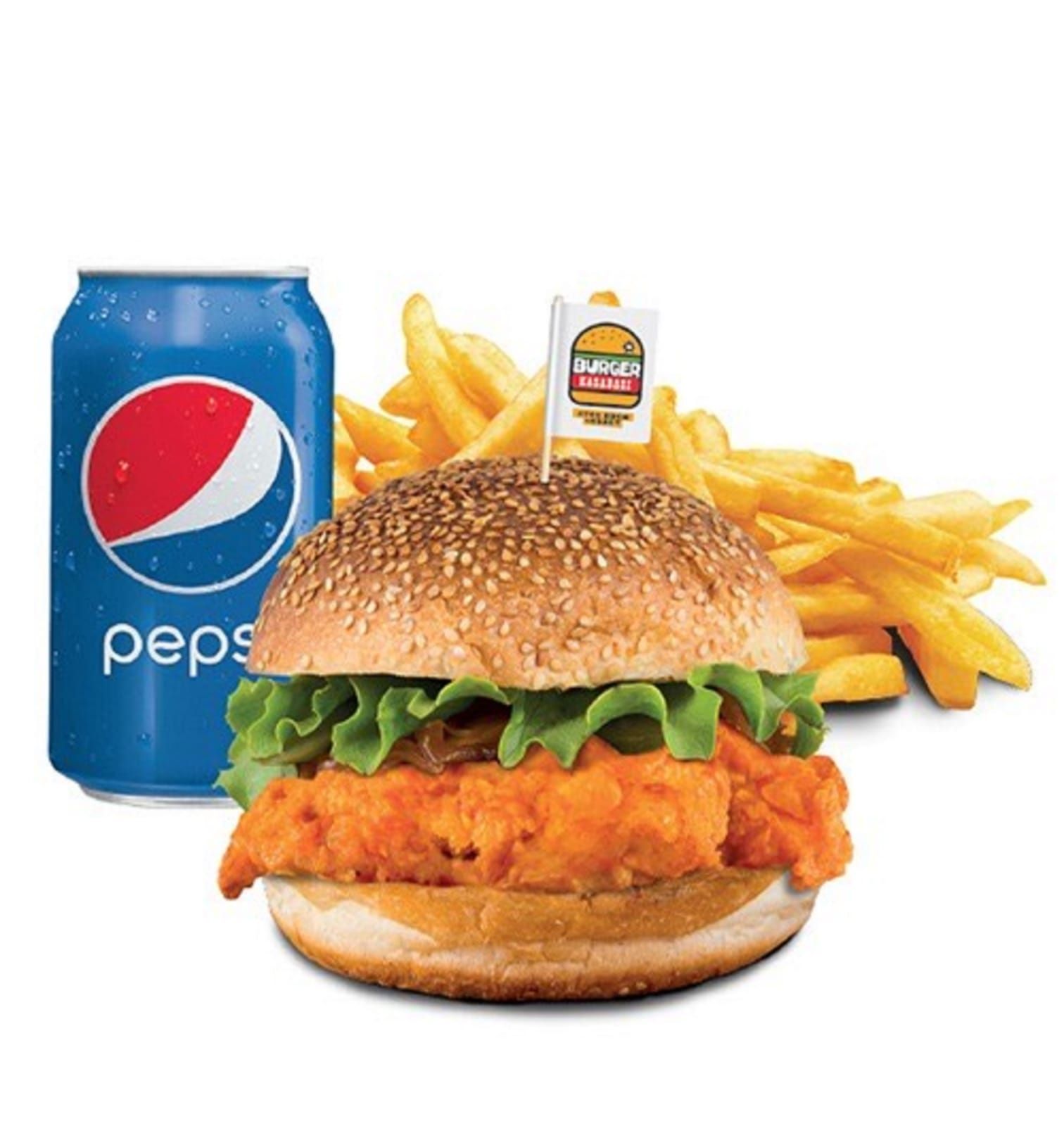 Chicken Burger Menü+Pepsi 330 ml
