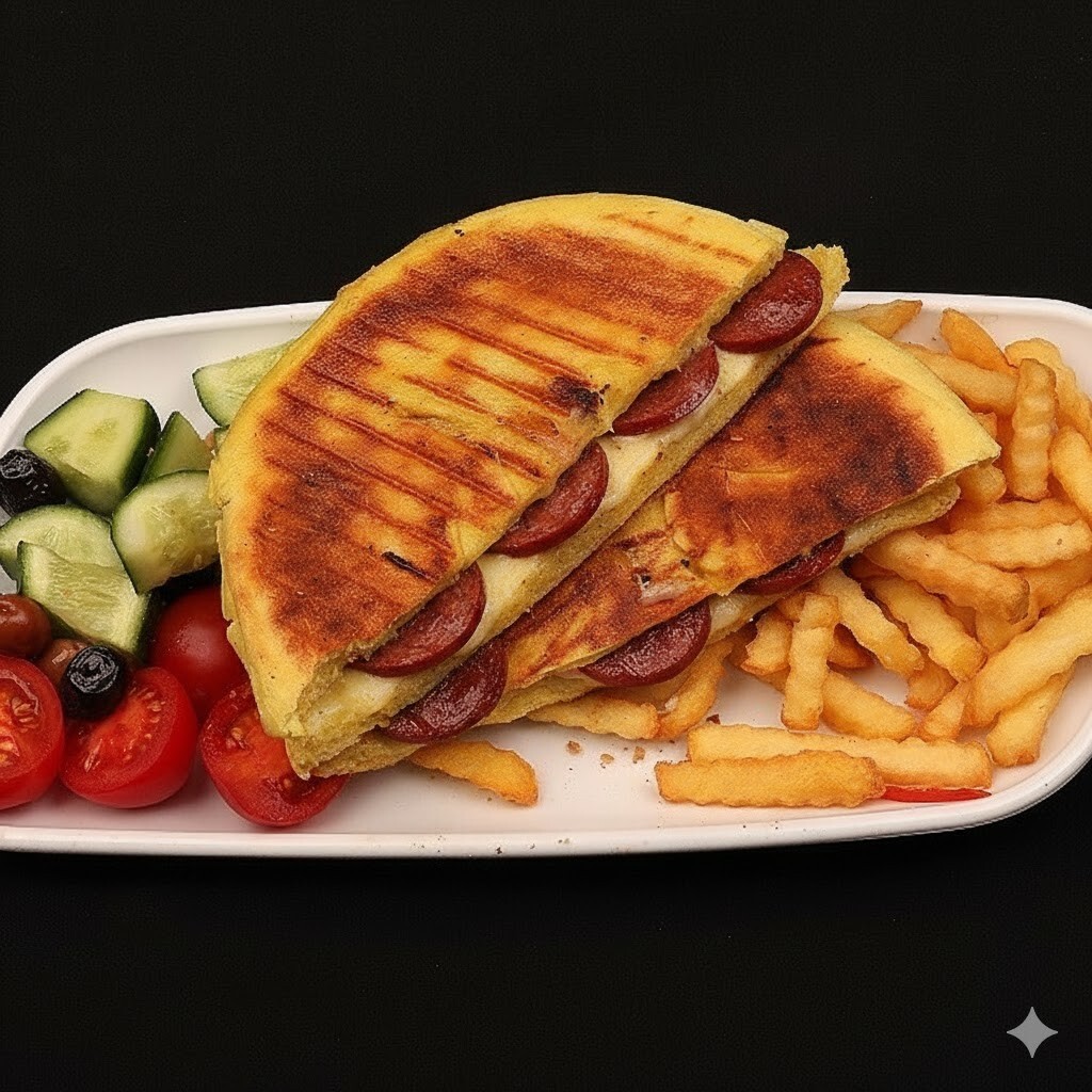 Sucuklu Bazlama Tost Menü