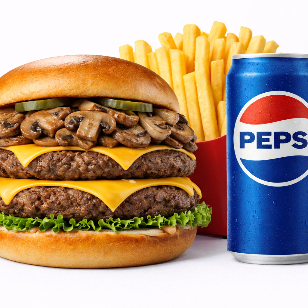 Dubleks Mr Mantar Burger Menü
