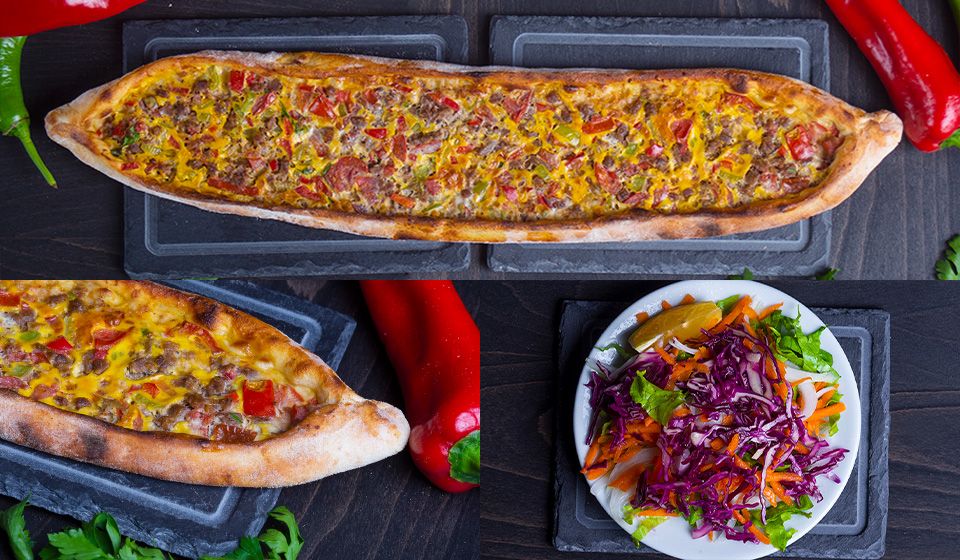 Kuşbaşılı Yumurtalı Pide