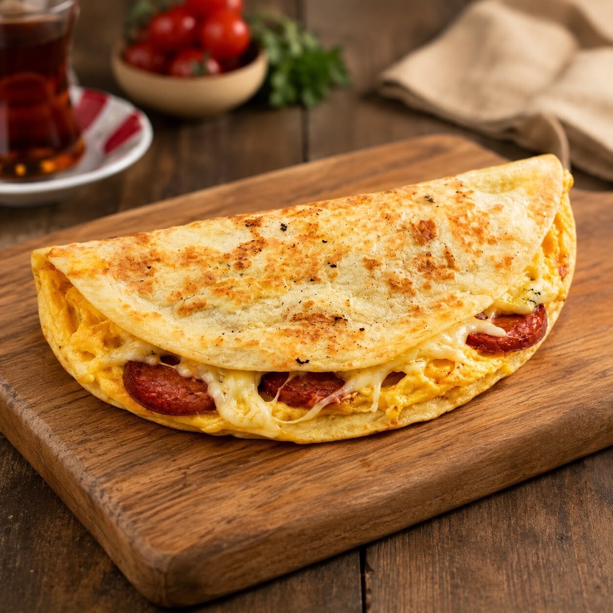 Lavaş Arasına Atom Karışık Tost