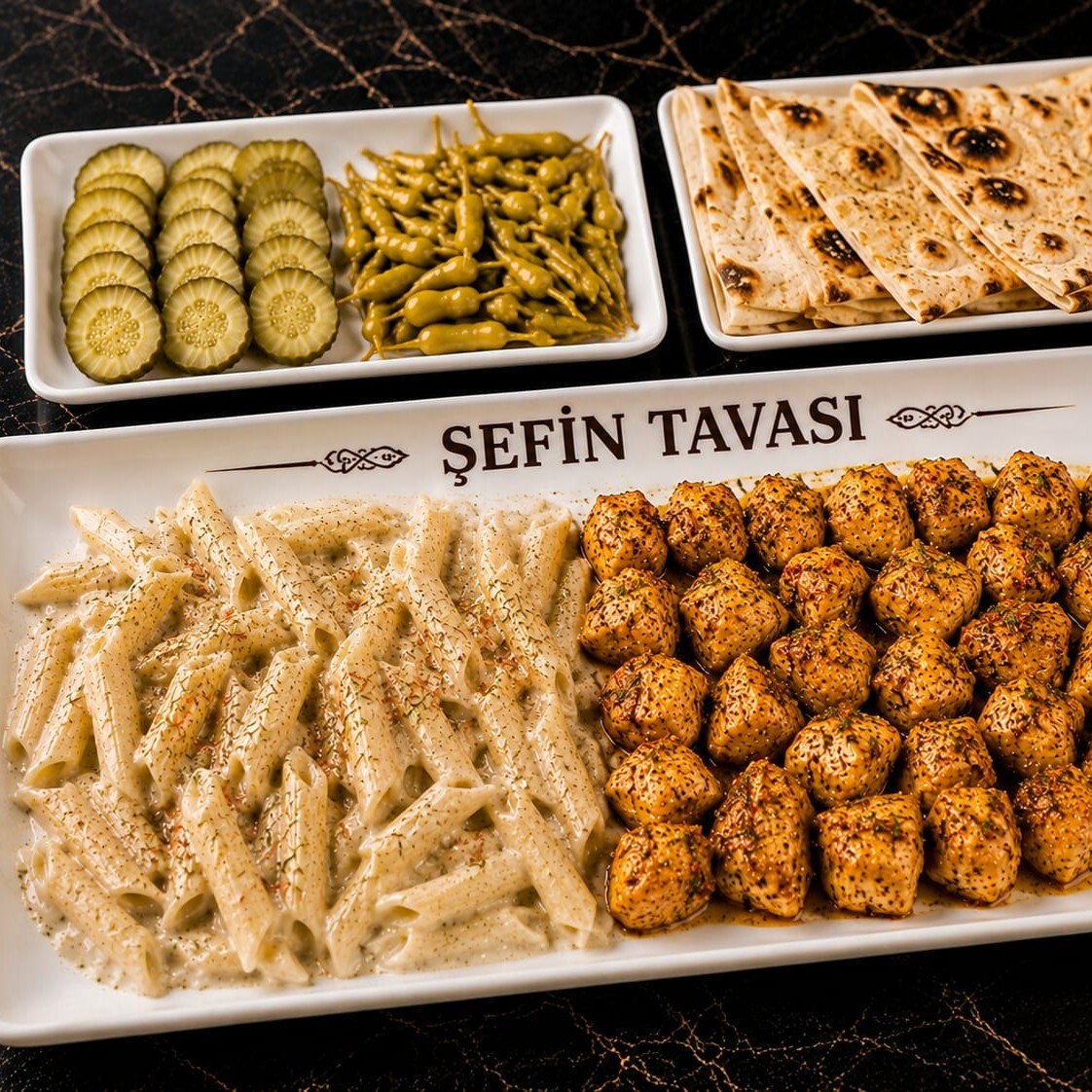 Şefin Tavası & kremalı penne makarna