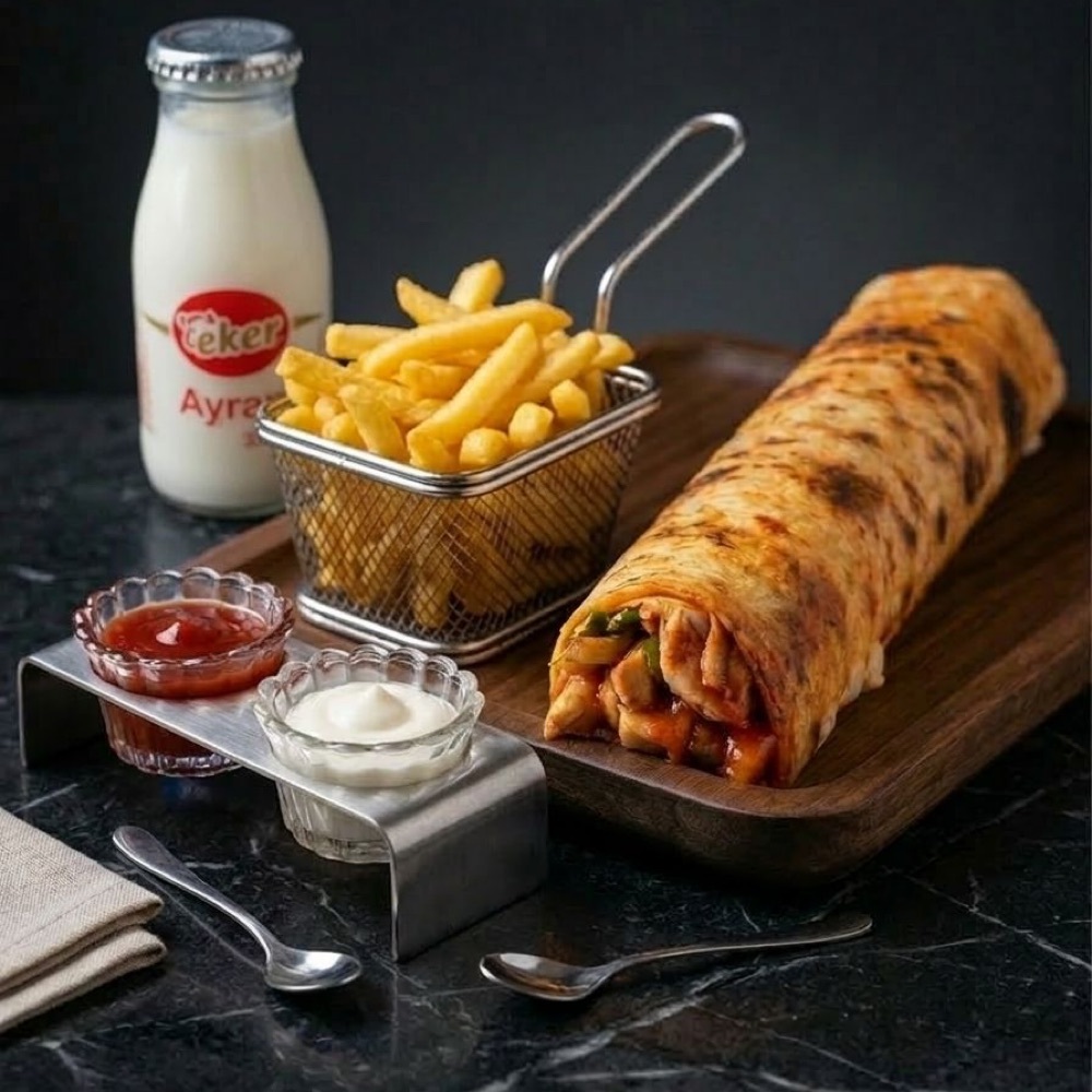 Zurna Tavuk Döner Dürüm Ayranlı Menü ( 250 Gr )