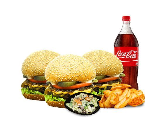 3 Kişilik Cheeseburger Menü