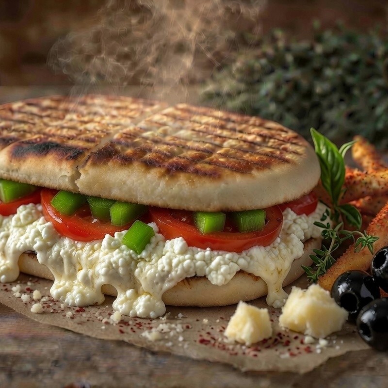 Fethiye Tulum Peynirli Bazlama Tost & Patates Kızartması