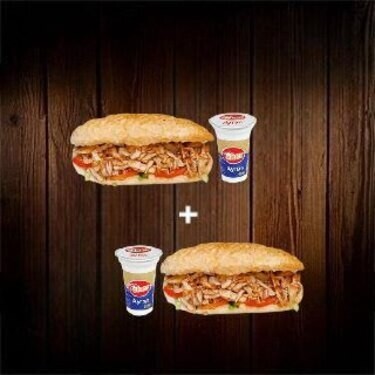 2 Atom Ekmek + 2 Ayran