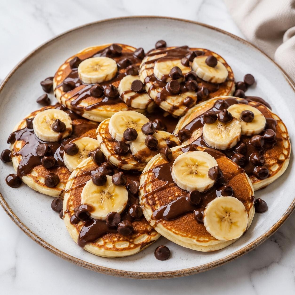 Protein Tozlu Damla Çikolatalı Pancake