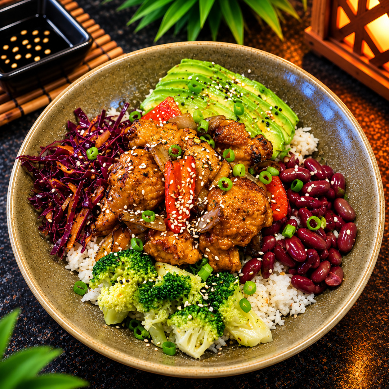 Acılı Mantarlı Chicken Bowl