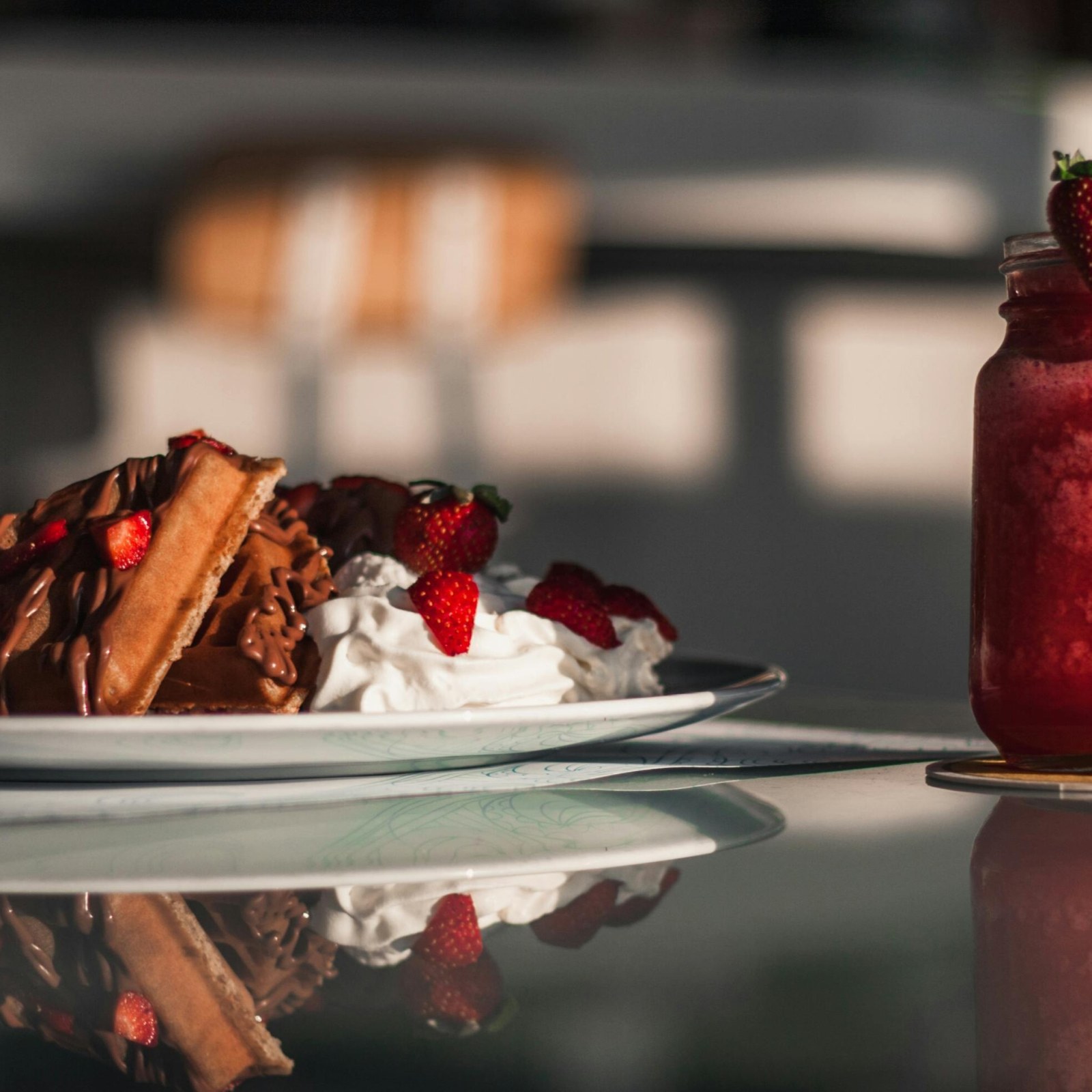 Bitter Çikolatalı Waffle (Tek Kişilik)
