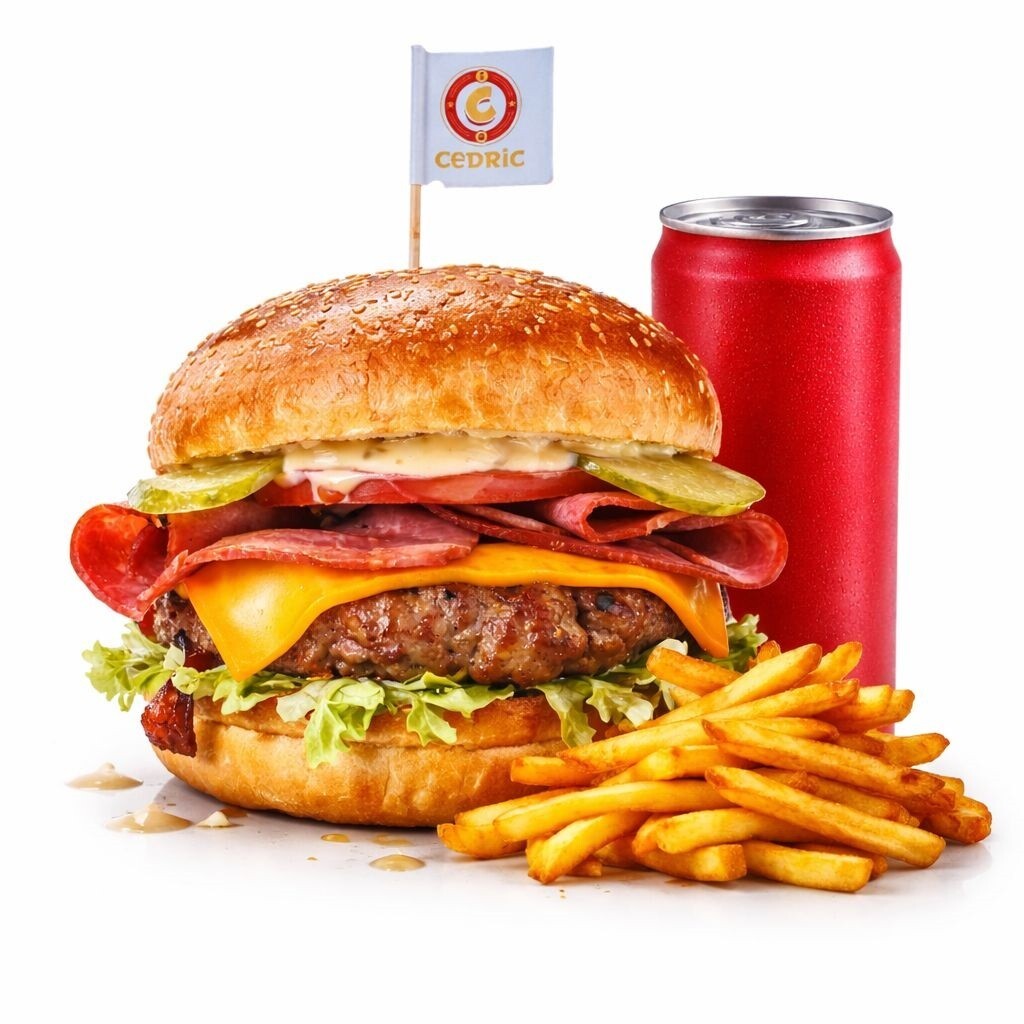 Atom Cedrıc Burger Menü(4lü soğan halkası hediye)
