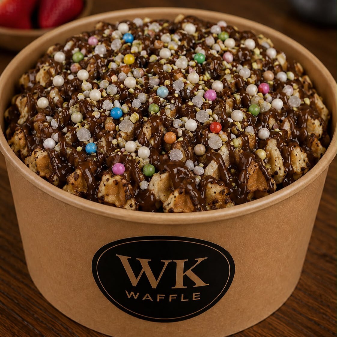 Kovada Çikolatalı Waffle (Küçük Boy)