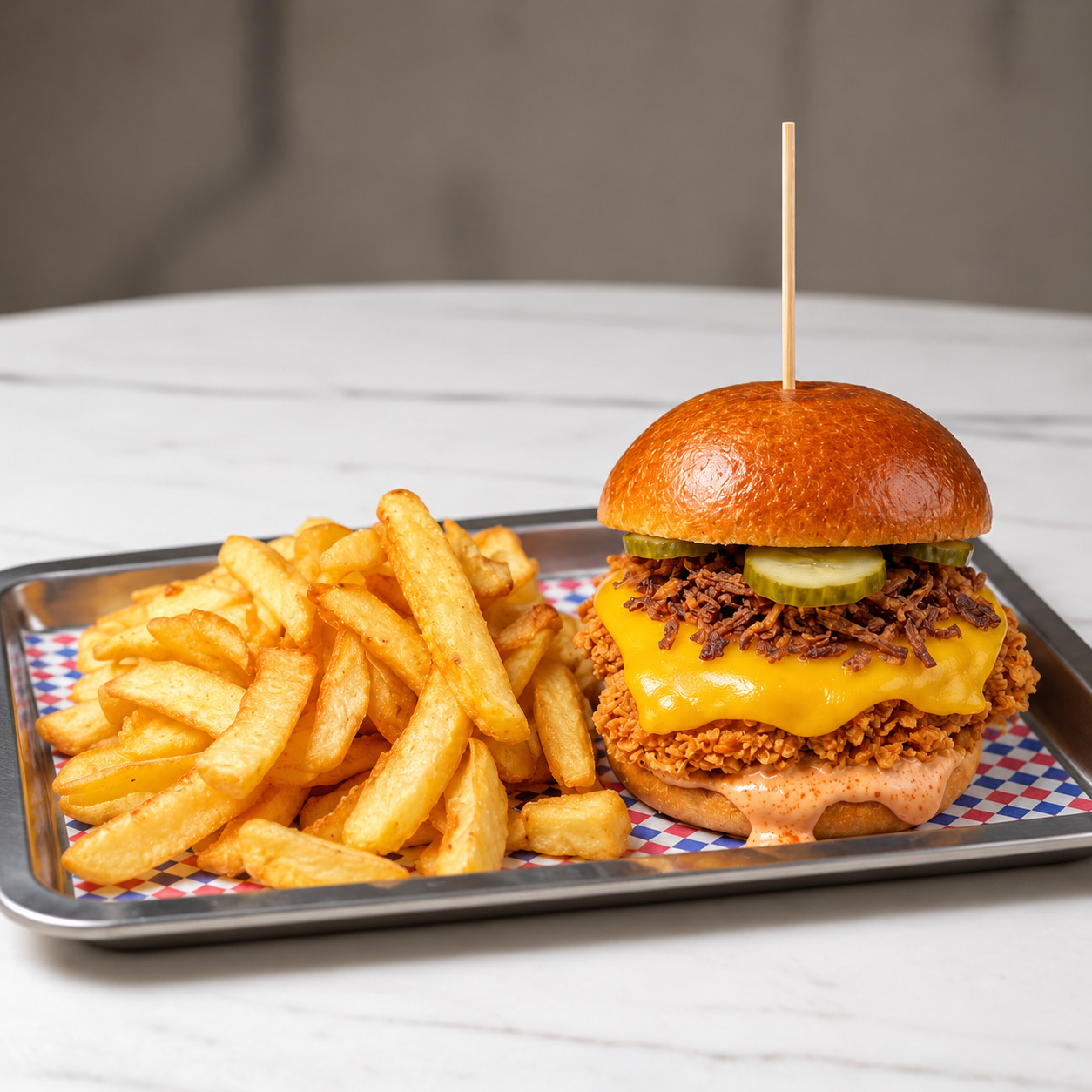 Crispy Cheese Chicken Burger