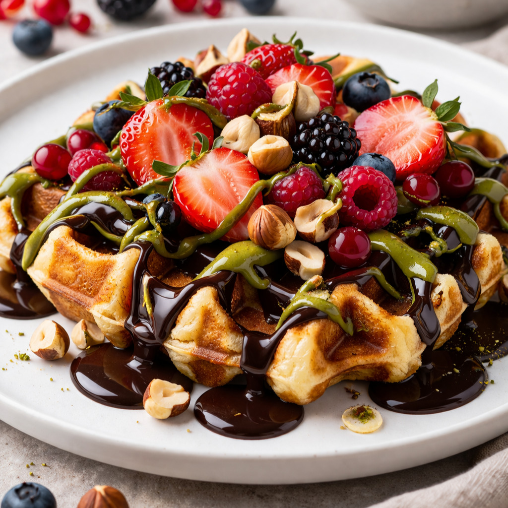 Siyah İki Kalp Waffle Büyük Hamur +Bardak Limonata(250ml)