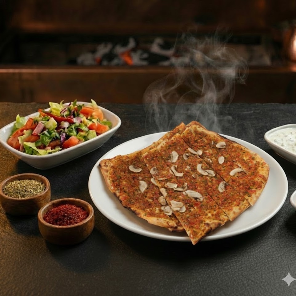 Kıymalı Mantarlı Pide