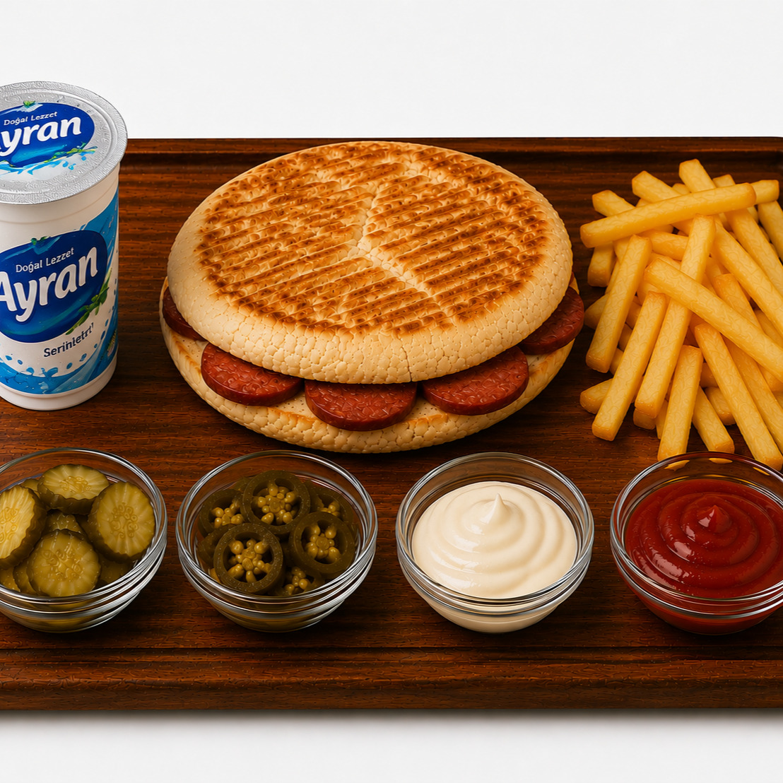 Sucuklu Bazlama Tost Menü
